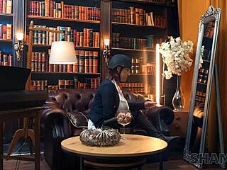 The kinky Czech mistress in leather caught her student masturbating then rode him cowgirl style.