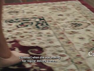 Tiny Lesbian Feels Passionate as She Straps On and Licks Shaved Pussy with Intense Emotion