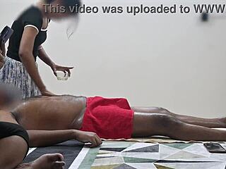 Intriguing spa massage experience with a happy ending right before the customer lady