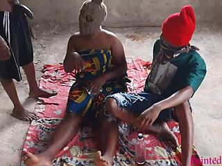 Two Big Black Cocks Finger And Erotically Fuck Big Ass Wife In Garden Outdoor Threesome