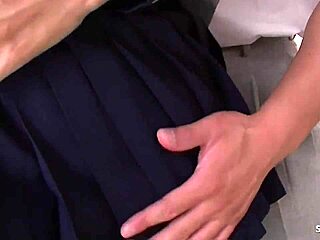 shy japanese teen explores her first defloration in uncensored jav with teacher roleplay creampie