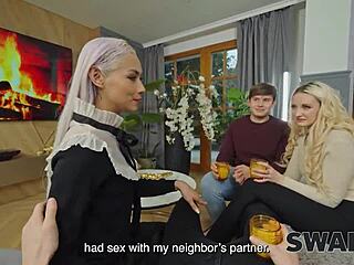 Oh man, this kinky threesome with sexy blonde sluts Veronica Leal and Daruma Rai is totally wild, watching them share that monster cock!