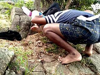 Stepmom gets pounded hard in the fields during outdoor public sex with massive cock action