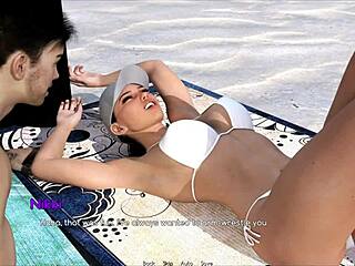 Intertwined game episode 132 features big tits action in casual story