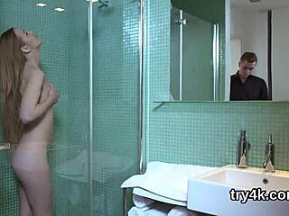 ideal cute teen 18+ blows big cock in pov and gets slim pussy screwed hard!