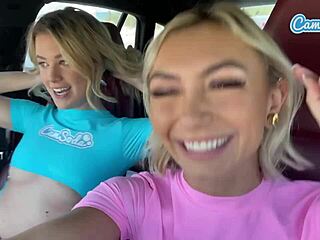 Two lesbians start with teasing licks but dive into wild dildo fucking on webcam