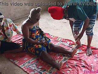 Two Big Black Cocks Finger And Erotically Fuck Big Ass Wife In Garden Outdoor Threesome