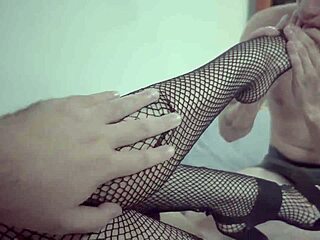 Double cumshot explodes in hot Brazilian milf footjob group fun