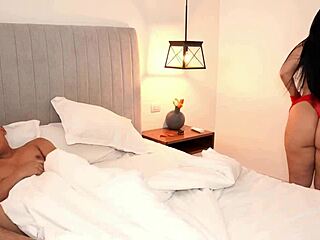 sharing hotel bed with curvy latina milf her pussy feels amazing