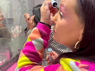 Brazilian milf visits wild bar with panties on ceiling and takes huge cock anal creampie