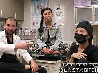 Jasmine Rose gets her back blasted with cum in this wild latex orgasm scene 😏