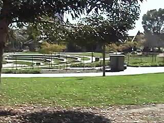 Horny grunge couple unleashes wild screwing session in the park with intense passion