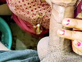 indian woman enjoys bathroom encounter with neighbor