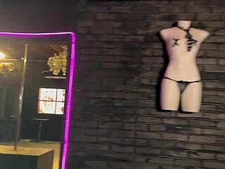 Brazilian milf visits wild bar with panties on ceiling and takes huge cock anal creampie