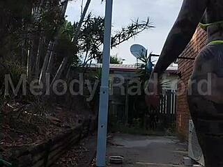 micro BIKINI TWERKING and POLE DANCING with CURVY milf MELODY RADFORD leaked