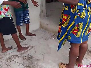 Two Big Black Cocks Finger And Erotically Fuck Big Ass Wife In Garden Outdoor Threesome