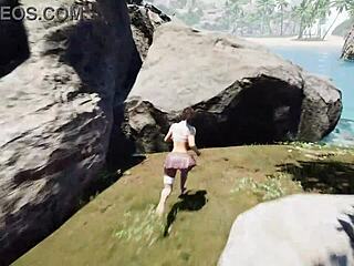 Every dick on this island has to plunge into that tight wet pussy in this 3D hentai game.