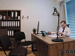 Loan4k stanley johnson seduces young customer and fucks her tight pussy in office