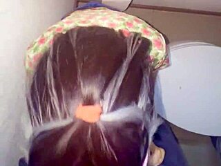 In a lively friends' party, rooms were occupied with action, so he took the petite Latina to the house bathroom for a steamy hookup.