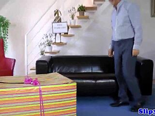 British Teen 18+ And Classy Milf Fingering And Blowing Old Man