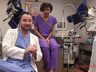 Hey, catch Jackies Banes getting her yearly gyno exam by nurse Lilith Rose on hidden cam at GirlsGoneGyno reup!