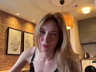 your sweet girlfriend wakes up for early morning fetish sex with spanking and feet play