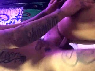 Amateur tattooed latina bent over taking big cock doggystyle in homemade mexican pussy pounding