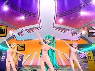 Oh goddess with big tits and ass, show your nude body like Hatsune Miku Rin and Luka in full nude mod!