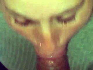 Pretty Latina slut gives a homemade blowjob to her black lover's cock in the morning.