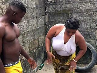 Wow, real outdoor homemade porn with natural tits in lingerie!