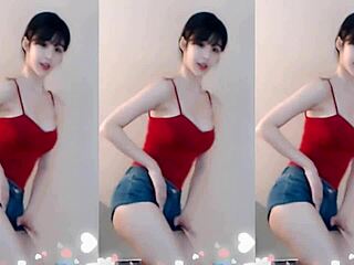 Sexy Chinese Girl Dancing Up And Down With Cute Small Tits On Display
