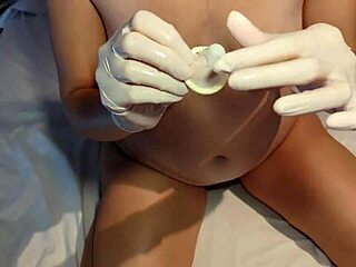 Curvy Brunette Milf Wears Gloves For Intense Pov Pussy Fucking!