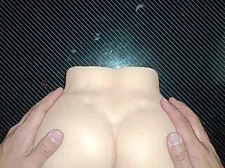 Pounding Candy's Tight Ass Hard In Doggy Style With Creampie Finish