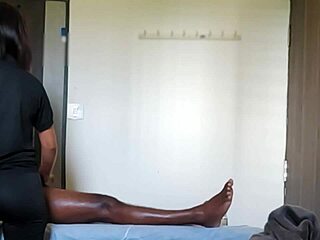 Massage session turns into a surprising happy ending that's totally caught on camera.