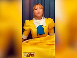 Redhead Penny Pax dildo masturbates in roleplay with gaping