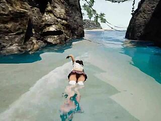 Every dick on this island has to plunge into that tight wet pussy in this 3D hentai game.