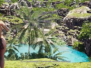 Oh man, that statue's huge cock is stretching out this tight pussy so much in this 3D hentai game, like wow!