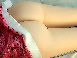 in this homemade cosplay scene she plays a virgin with tight pussy while i get erect and enjoy anal with the sex doll in nezuko costume over 18