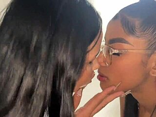 Two Latinas Handling Huge Cock