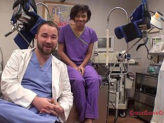 Hey, catch Jackies Banes getting her yearly gyno exam by nurse Lilith Rose on hidden cam at GirlsGoneGyno reup!