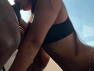 omg this cute brazilian teen licks and sucks big black cock for her first interracial facial! 😍🍆💦