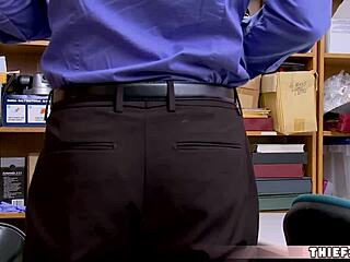 cleptomaniac teen Cleo Clementine caught in shop mischief with rough consequences