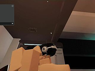 futa dominates and fucks slut hard in roblox condo game
