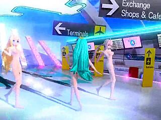 Oh goddess with big tits and ass, show your nude body like Hatsune Miku Rin and Luka in full nude mod!