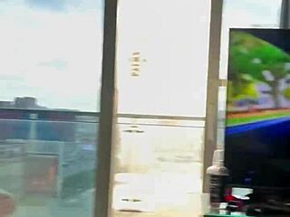 Sucking dick in Las Vegas turns into sloppy gagging blowjob with big black cock and ebony amateur spitting everywhere.