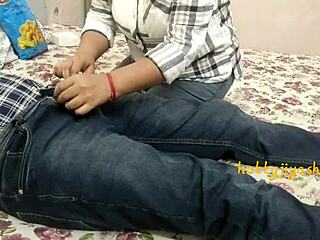 young friend entertains before pals