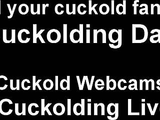 He watches as the big black cock dominates the pussy in cuckold femdom scene