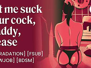 Submissive brat craves becoming daddy's bound sexual toy in rough bdsm roleplay with facial