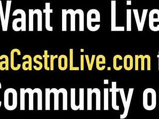 Big Mouth Latina Angelina Castro Sucks Huge Cock Outdoors with Curvy Babe Mone