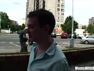 european blonde mature feels overwhelmed getting double teamed by young cocks in intense action